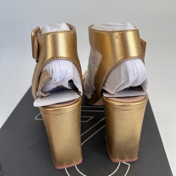27 EDIT by NATURALIZER New in Box Jaselle Platform Sandal in Gold // 11 - Picture 9 of 12